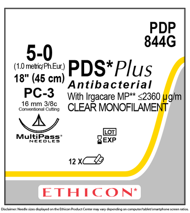 Ethicon PDP844G PDS® Plus Antibacterial (polydioxanone) Suture