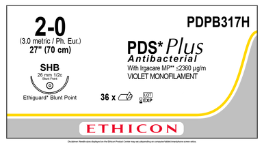 Ethicon PDPB317H PDS® Plus Antibacterial (polydioxanone) Suture