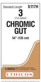 Ethicon S117H Surgical Gut Suture - Chromic