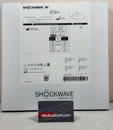 M5PIVL8060 Shockwave M5+ Peripheral IVL Catheter, 8.0 mm x 60mm - 135cm. Box of 01