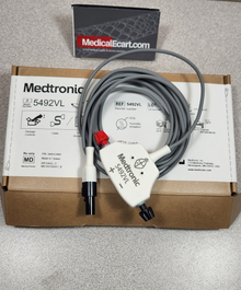 Medtronic 5492VL Patient Cable, Reusable, Long, Length 12 ft (366 cm), Channel V, Box of 01