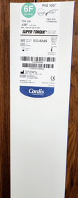 Cordis 533-654S SUPER TORQUE® Plus, 533654S, PIG 155º 6 SH Polyurethane Diagnostic Catheter, 6Fr 110 cm 6 side holes, Box of 05