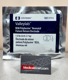 Medtronic E7512 Valleylab™ REM PolyHesive™ Neonatal Hydrogel Patient Return Electrode 9' (2.7m), Box of 12