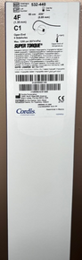 Cordis 532-440 SUPER TORQUE®, 532440, Cobra Child I (C1) Polyurethane Diagnostic Catheter, 4Fr, 0.35" X 65 cm, 0 side holes, Box of 05