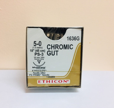 Ethicon 1636G Surgical Gut Suture - Chromic