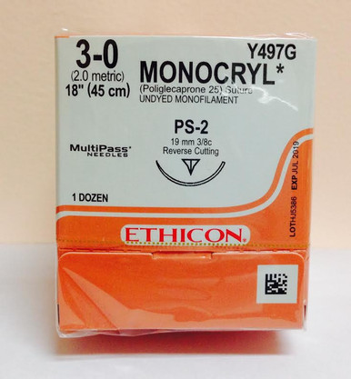 Ethicon Y497G MONOCRYL® (poliglecaprone 25) Suture