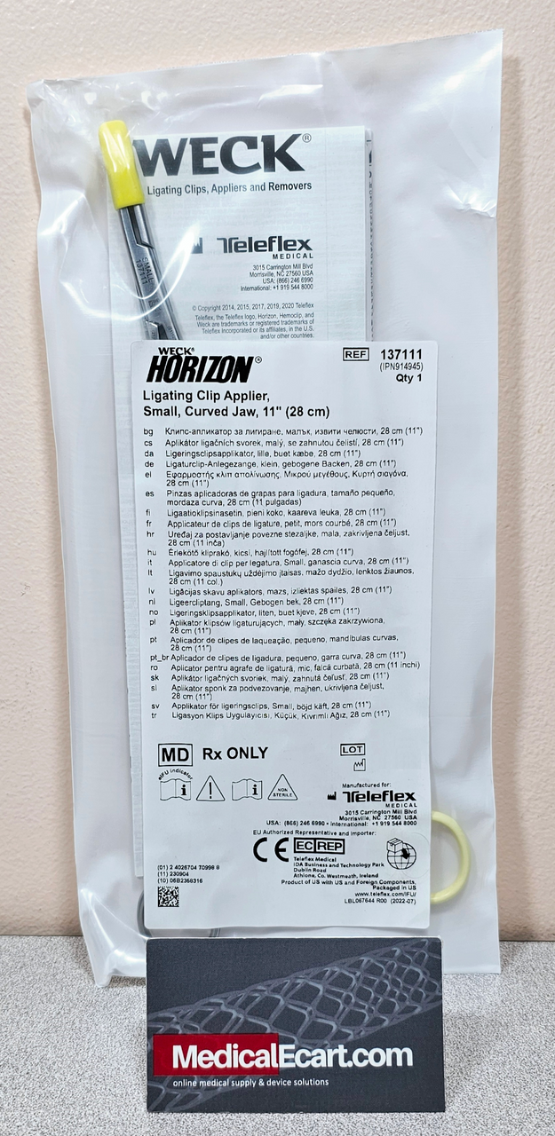 137111 Horizon Open Surgical Ligating Applier, Small, curved, 11