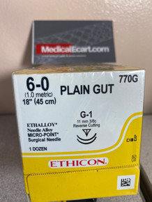 Ethicon 770G Surgical Gut Suture - Plain