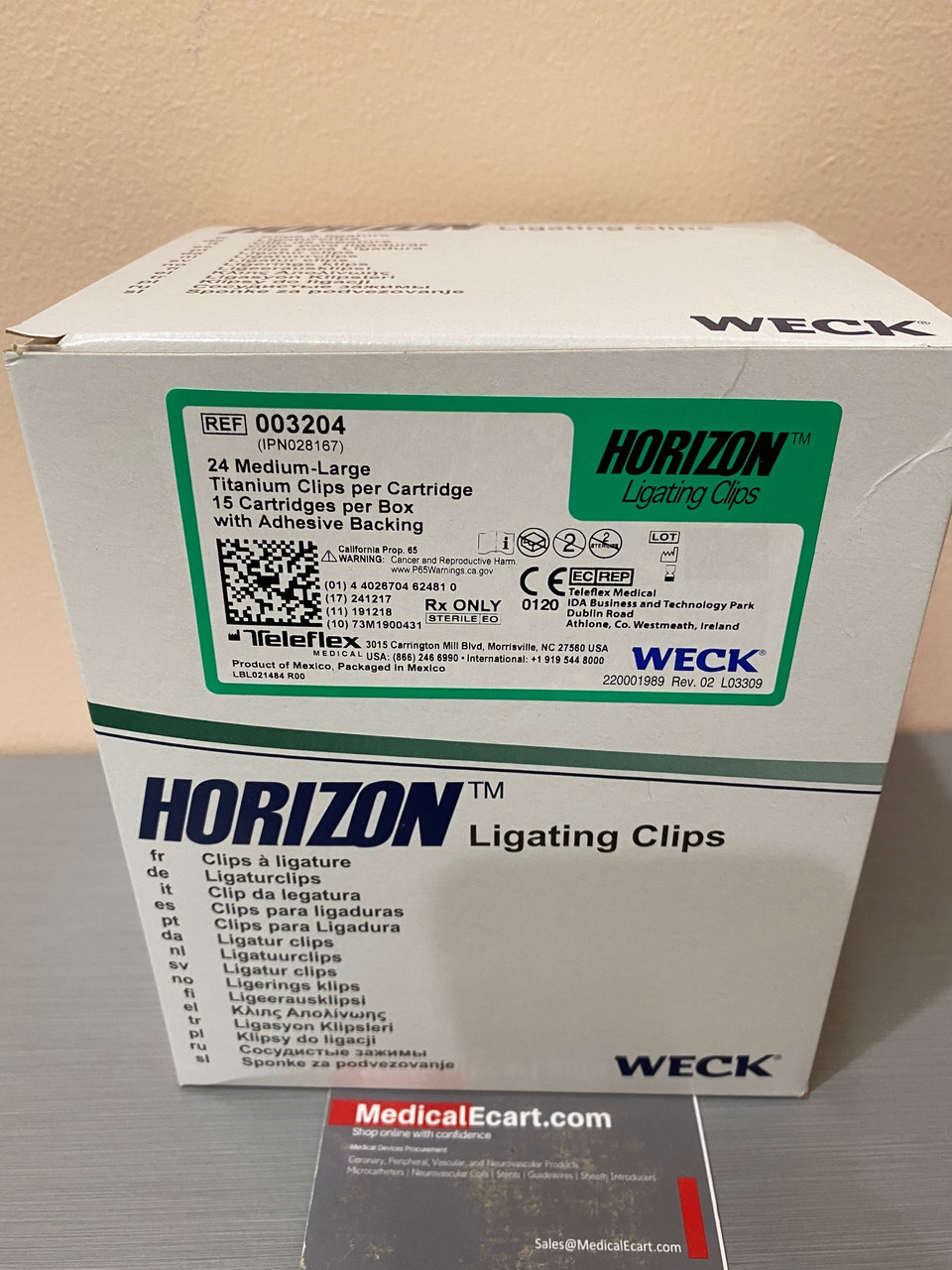 003204 Horizon™ Titanium Ligating Clips, Medium-Large