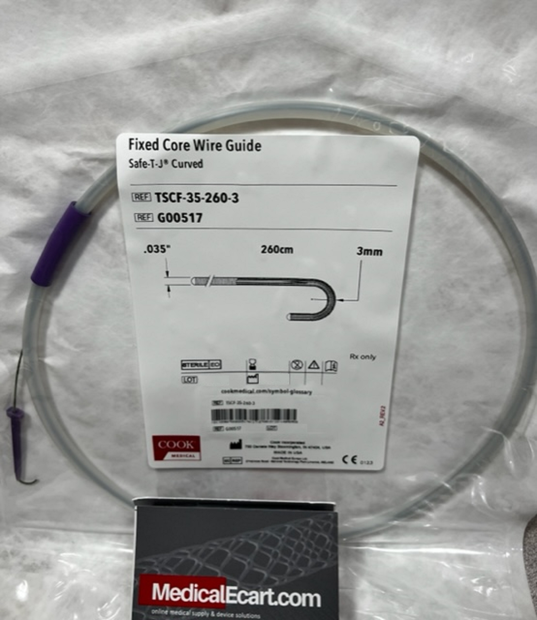 COOK G00517 Fixed Core TSCF-35-260-3 Wire Guide
