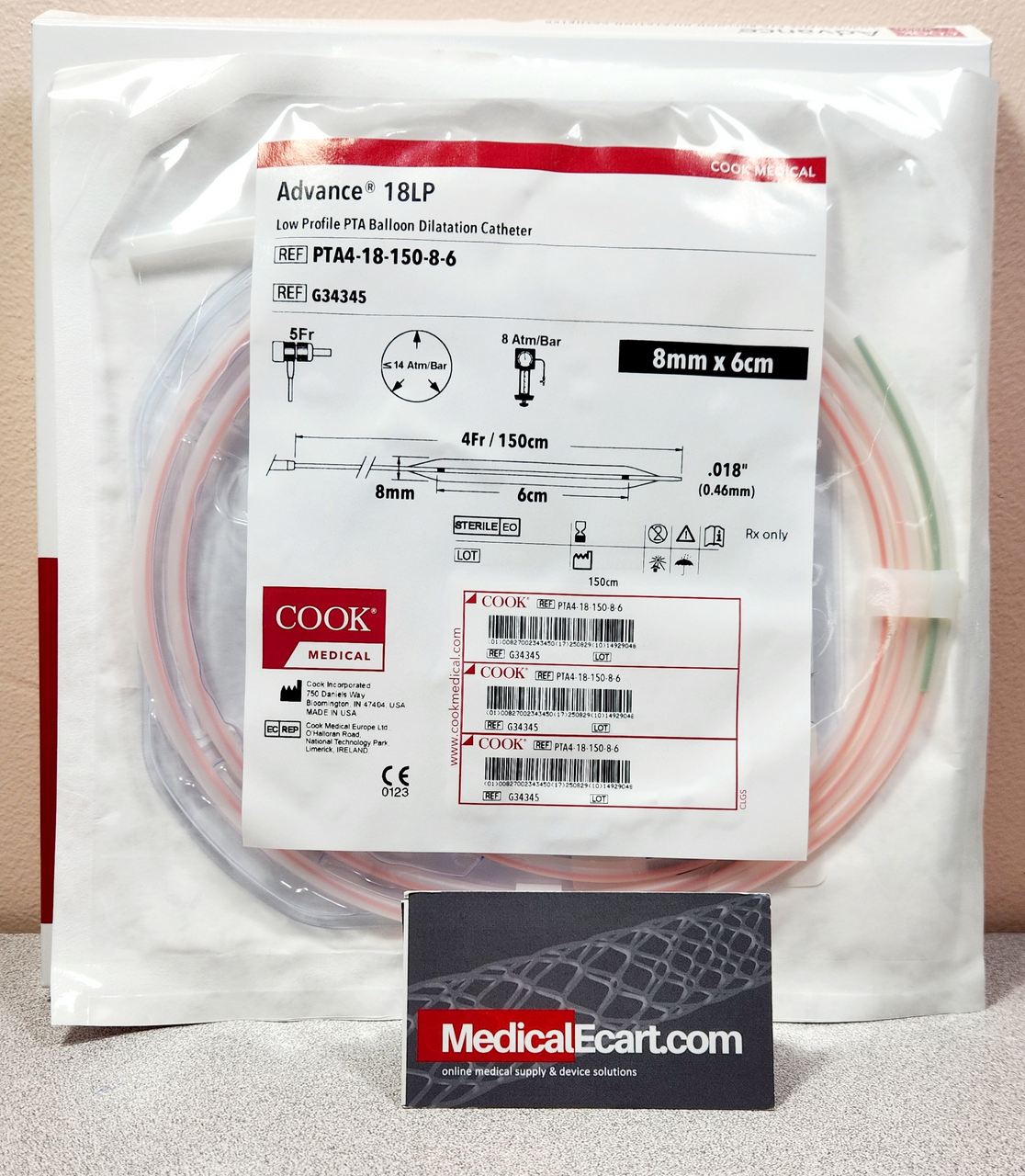 Cook G34345 Advance® 18LP PTA4-18-150-8-6 PTA Balloon Dilatation