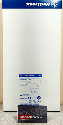 Medtronic 1830607MAX NuVent EM Balloon Sinus Dilation System, Balloon seeker, EM maxillary balloon 6.0mm x 7.0mm, Box of 01