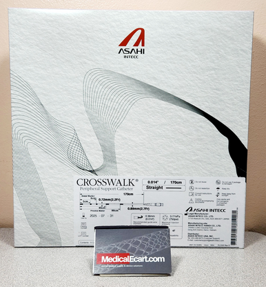 Asahi PSC14170S CROSSWALK® Peripheral Support Catheter, 0.014" X 170 cm, Tip Shape Straight, Box of 05