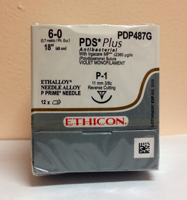 Ethicon PDP487G PDS® Plus Antibacterial (polydioxanone) Suture