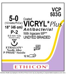 Ethicon VCP503G COATED VICRYL® Plus Antibacterial (polyglactin 910) Suture