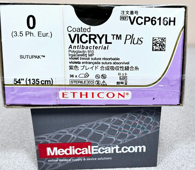Ethicon VCP616H COATED VICRYL® Plus Antibacterial (polyglactin 910) Suture