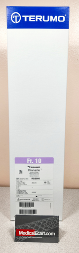 Terumo RSS006  Pinnacle  Introducer Sheath 10Fr x 25cm, Box of 10