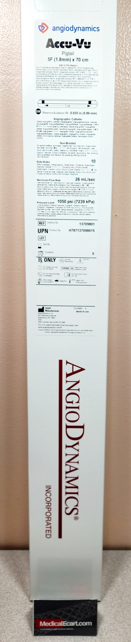 Angiodynamics 13709801 Accu-Vu H787137098015, PigTail Flush