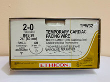 Ethicon TPW32 Temporary Pacing Wire, Light Blue/Dark Blue