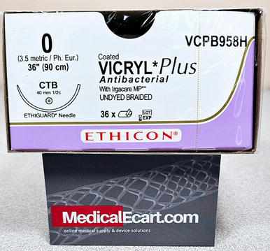 Ethicon VCPB958H COATED VICRYL® Plus Antibacterial (polyglactin 910) Suture