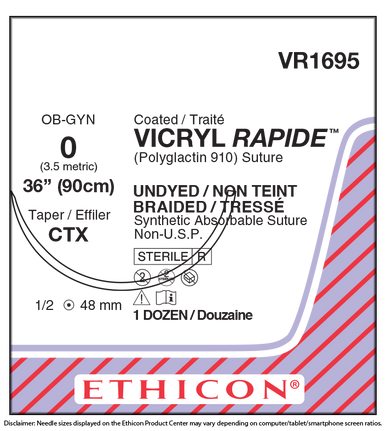 Ethicon VR1695 VICRYL RAPIDE™ (polyglactin 910) Suture