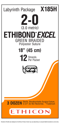 Ethicon X185H ETHIBOND EXCEL® Polyester Suture