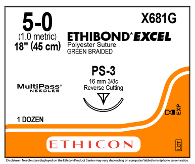 Ethicon X681G ETHIBOND EXCEL® Polyester Suture