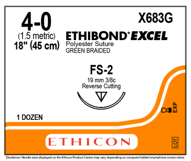 Ethicon X683G ETHIBOND EXCEL® Polyester Suture