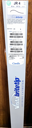 Cordis 67008290 VISTA BRITE TIP ®, 670-082-90 Guiding Catheters 6Fr, JR4 90cm x .070" I.D. (1.8mm), Box of 01