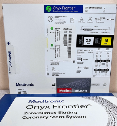 ONYXNG25015UX Onyx Frontier™ DES (drug-eluting stent) 2.5mm X 15mm, Stent Coronary Box of 01