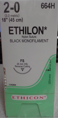 Ethicon 664H ETHILON Nylon Suture