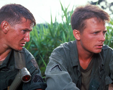 Sean Penn & Michael J. Fox in Casualties of War Poster and Photo