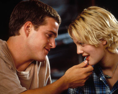 Chris O'Donnell & Drew Barrymore in Mad Love Poster and Photo