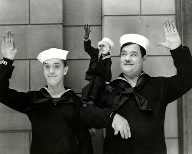 Stan Laurel & Oliver Hardy in Two Tars (Laurel & Hardy) Poster and Photo