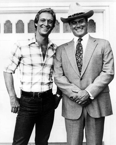 Larry Hagman & Ted Shackleton in Dallas (1978-1991) Poster and Photo