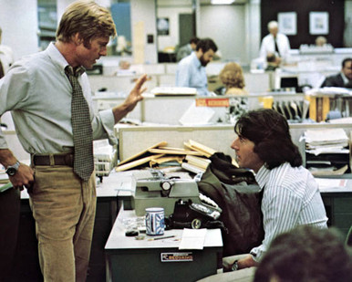 Robert Redford & Dustin Hoffman in All the Presidents' Men Poster and Photo