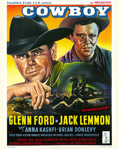 Poster & Glenn Ford in Cowboy Poster and Photo