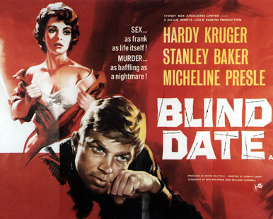 Poster & Hardy Kruger in Blind Date aka Chance Meeting (1959) Poster and Photo