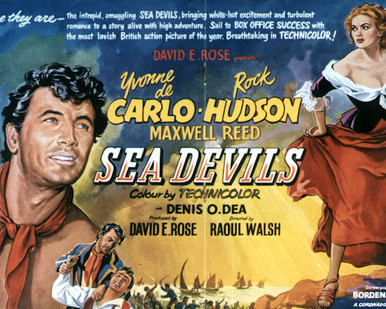 Poster & Rock Hudson in Sea Devils Poster and Photo