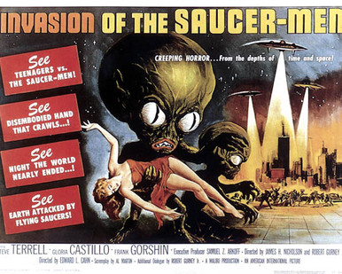 Poster & Steven Terrell in Invasion of the Saucermen Poster and Photo