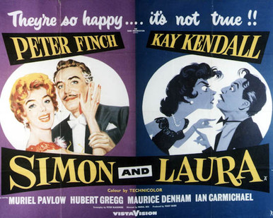 Poster & Peter Finch in Simon and Laura Poster and Photo