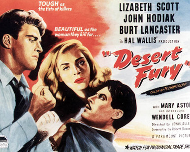 Poster & Burt Lancaster in Desert Fury Poster and Photo