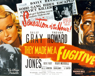 Poster & Trevor Howard in They Made Me A Fugitive aka I Became A Criminal Poster and Photo