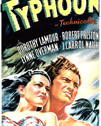 Poster & Dorothy Lamour in Typhoon Poster and Photo