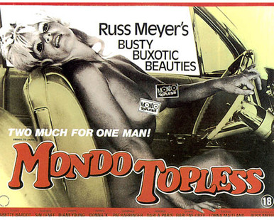 Poster & Russ Meyer in Mondo Topless Poster and Photo