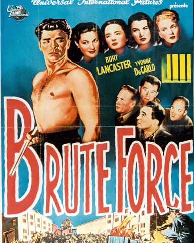Poster & Burt Lancaster in Brute Force Poster and Photo