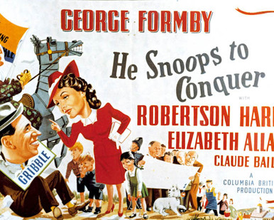 Poster & George Formby in He Snoops To Conquer Poster and Photo