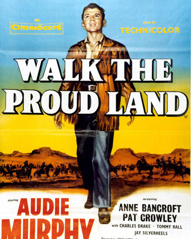 Poster & Audie Murphy in Walk The Proud Land Poster and Photo
