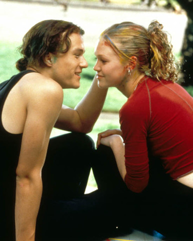 Julia Stiles & Heath Ledger in 10 Things I Hate About You Poster and Photo