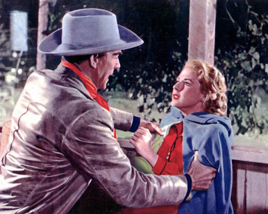 Randolph Scott & Mala Powers in Rage at Dawn Poster and Photo